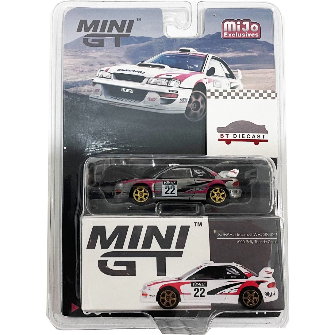 MINI GT SUBARU IMPREZA WRC 98 1999 RALLY TOUR DE CORSE #22 1