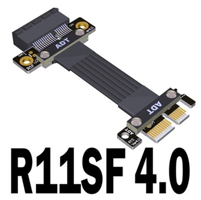 PCI-E 4.0 X1 Riser Cable Dual 90 Degree PCIe Gen4 x1 to 1x Extension Cable PCI