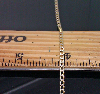 Pre-owned Globalwatches10 22" Real 10k Yellow Gold Link Chain Necklace Diamond Cut Chain Men Women