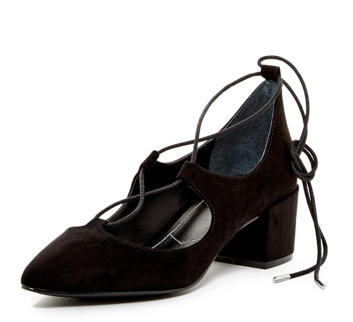 CHARLES BY CHARLES DAVID Womens Suede Lace Winnie Black Ghillie Pumps Size 9 M