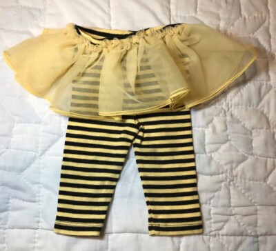 Baby Clothes 0-3 Month Baby 8 Leggings with Skirt/Tutu Bumblebee Outfit-So Cute!