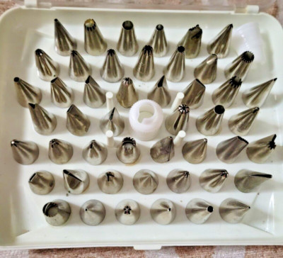 Vintage Ateco/Wilton 47 cake icing frosting piping tips decorating LARGE set