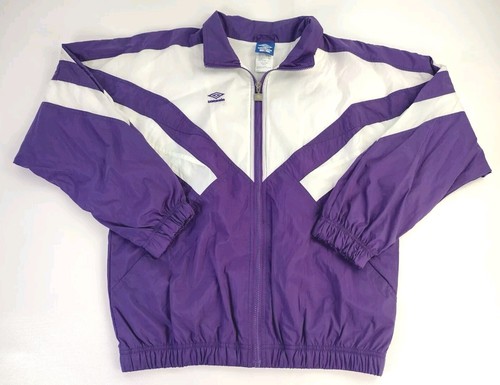 Vtg 90s UMBRO Windbreaker Track Jacket Size Medium Purple