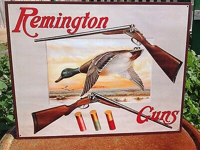 Remington Guns Man Cave Garage Art Vintage Tin Sign