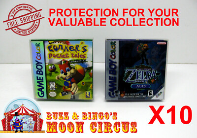 10x NINTENDO GAME BOY COLOR CIB GAME BOX - PROTECTIVE BOX PROTECTOR SLEEVE CASE
