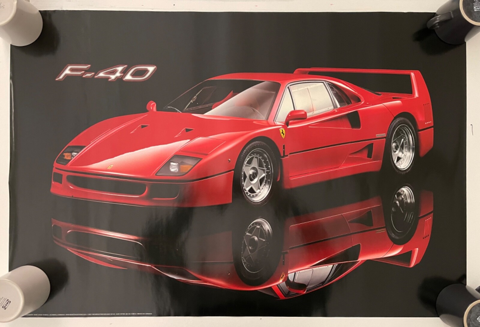 ポスター pininf Retro Ferrari F40 FR-spec Pininfarina Red High Res Wall