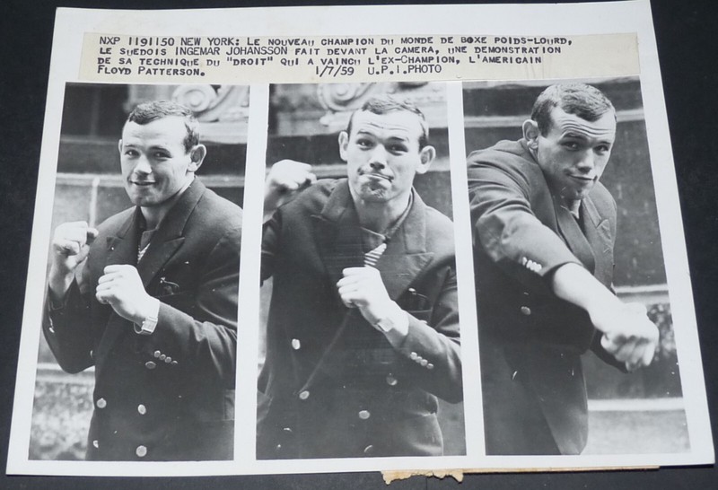 Photo Presse 1959 Ingemar Johansson Suede Sverige Boxe Boxing Heavyweight Lourds