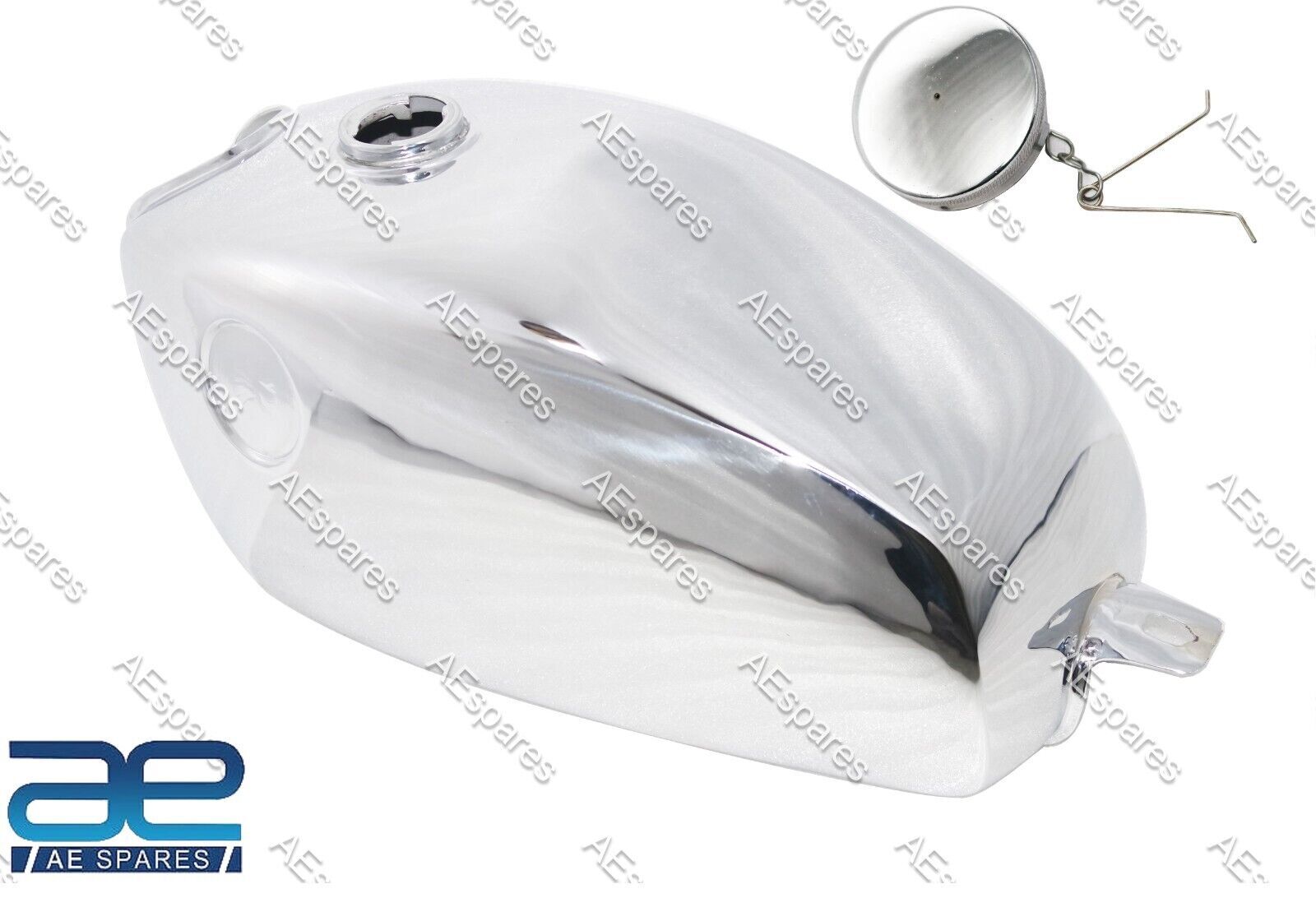 For Zundapp KS 50 GTS C50 KS 80 5-Speed Type 530/529 Chrome Petrol Fuel Tank 