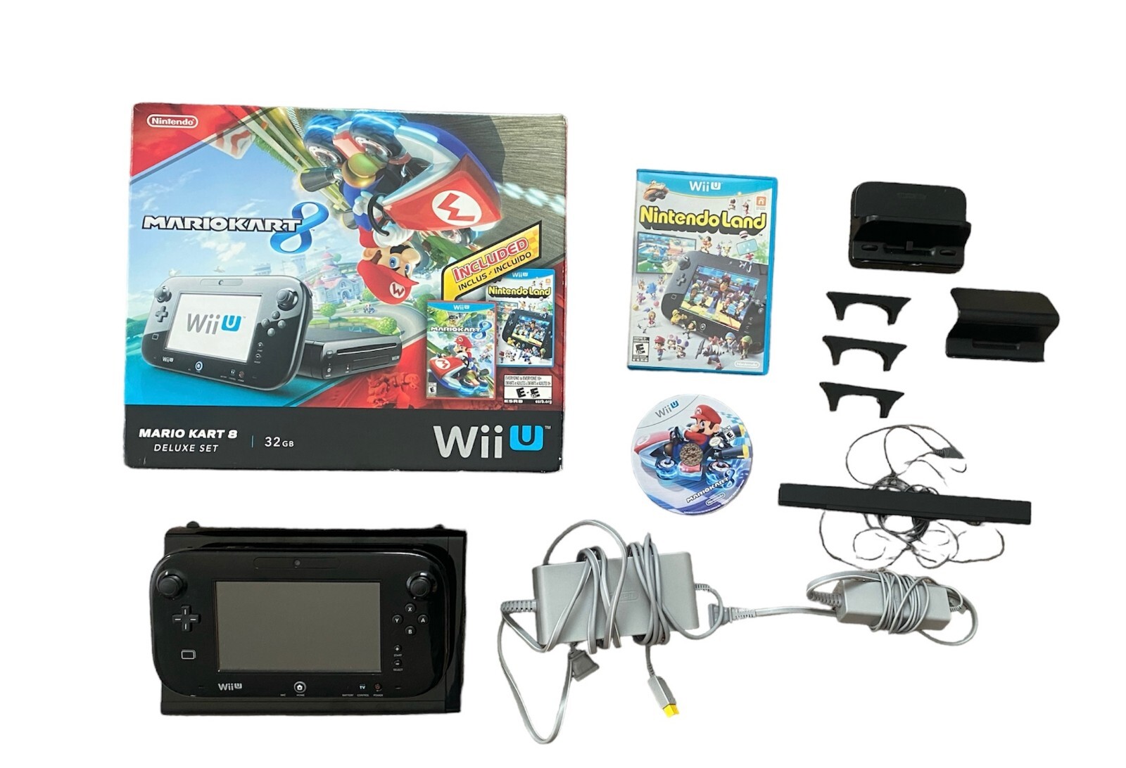 Black 32 GB Nintendo Wii U Mario Kart 8 Deluxe Set Console