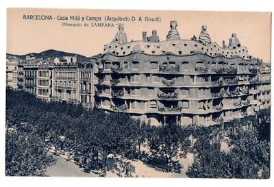 BARCELONA, POSTCARD- "CASA MILÁ Y CAMPS, GAUDI"