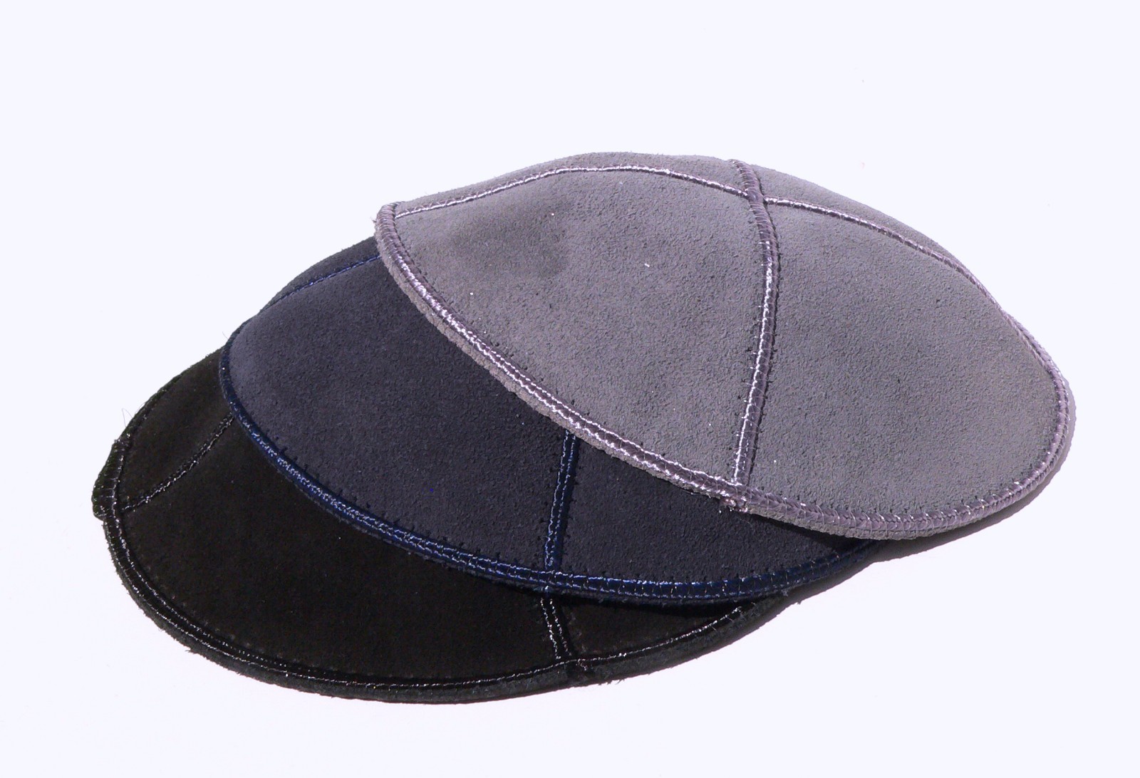 Купить Кипы, ермолки Stylish Blue Leather Suede Kippah Yarmulka Jewish ...