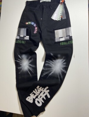 Rare NWT Off-White EV Bravado Relaxed Fit Jeans Mens Size 31 Street Wear Virgil