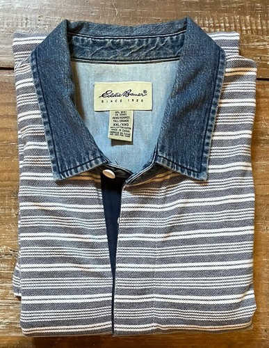 トップス Eddie Bauer 90s Cotton Knit Made in USA. Vintage 90s Eddie Bauer Fair Isle Cropped Sweater - Large