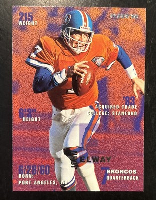1995 Fleer Shell FACT - #42 John Elway HOF BRONCOS 