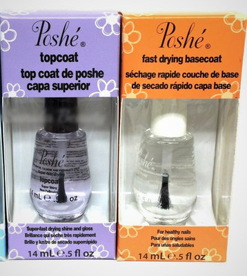 POSHE Duo Fast Drying Basecoat and Topcoat - 14ml/0.5oz