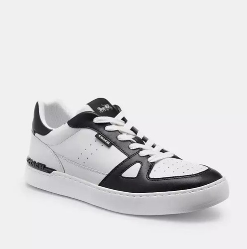 靴 COACH Coach Men's Clip Court Low Top Sneaker. Color Optic White