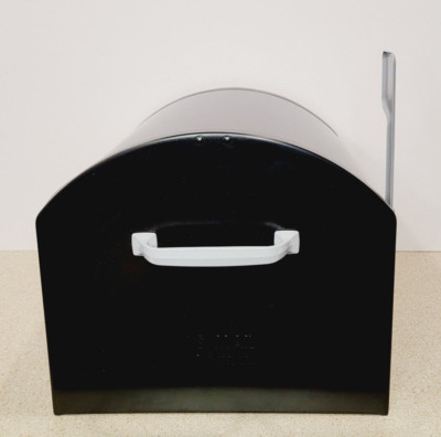 Architectural Mailboxes Centennial Black Post Mount Steel Mailbox - 950020B-10