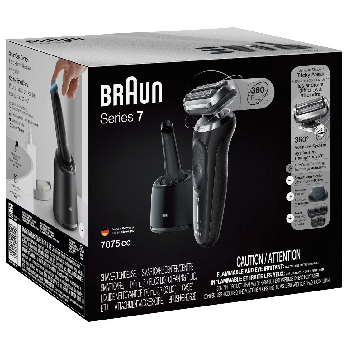 Braun 7075cc Series 7 Men Shaver with SmartCare Center Precision Beard Trimmer ✅