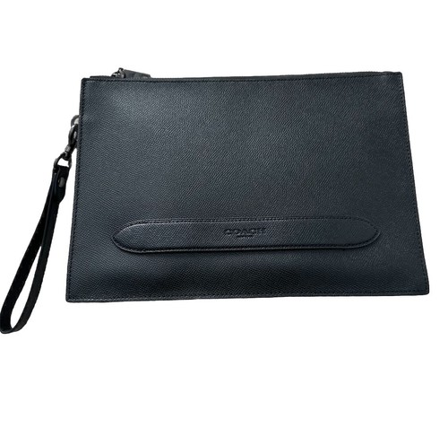 Rare Coach 68154 Structure Large Pouch Clutch Crossgrain