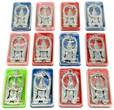 12-Pack Small Folding Scissors 3.5'' Mini Foldable Pocket Cutter Travel Crafts