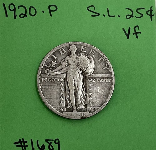 1920 Standing Liberty Quarter 25c VF Very Fine 90% Silver | eBay