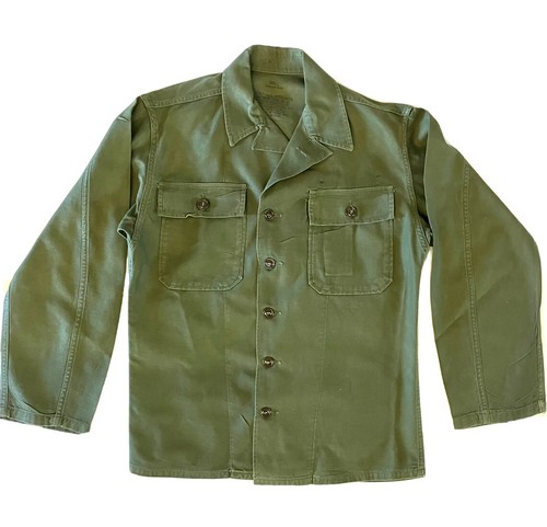 US Army Military 1957 Type 1 OG 107 Sateen Utility Jacket US Army Military 1957 Type 1 OG 107 Sateen Utility Jacket