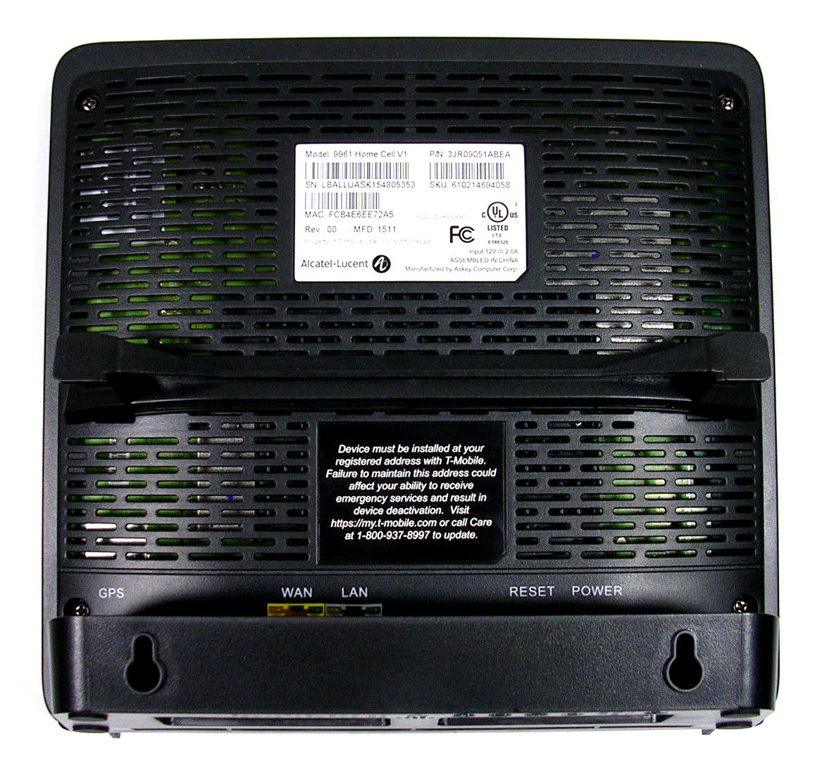 ALCATEL T-MOBILE 9961 Personal 4G LTE Cellspot Cell Phone Signal Booster, TESTED