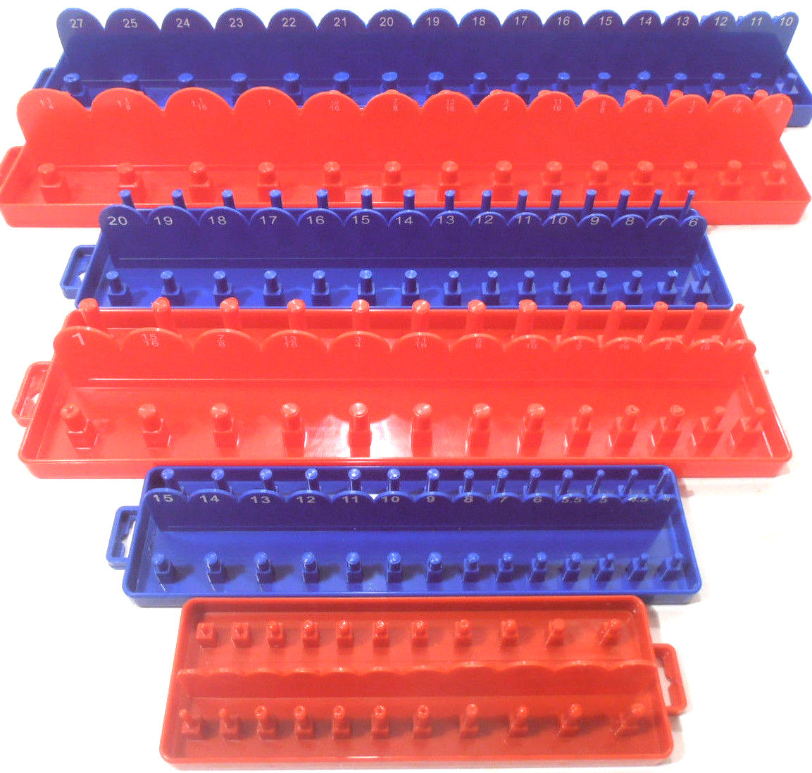 Socket Holder Set 1/4" 3/8" 1/2" Drive Tray Holder Organizer Standard