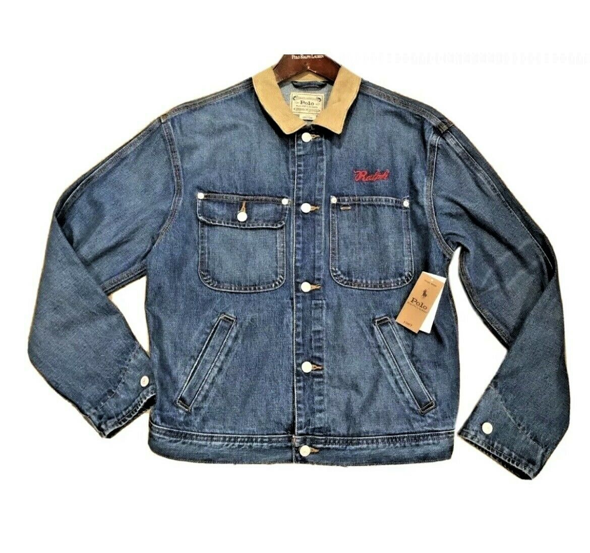 Polo Ralph Lauren Tiger 1967 Denim Trucker Patch VTG