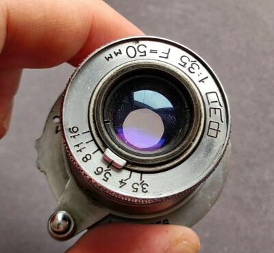 Vintage Camera Lens FED macro 3.5/50 mount M39 Copy Leitz Elmar Canon Sony Leica