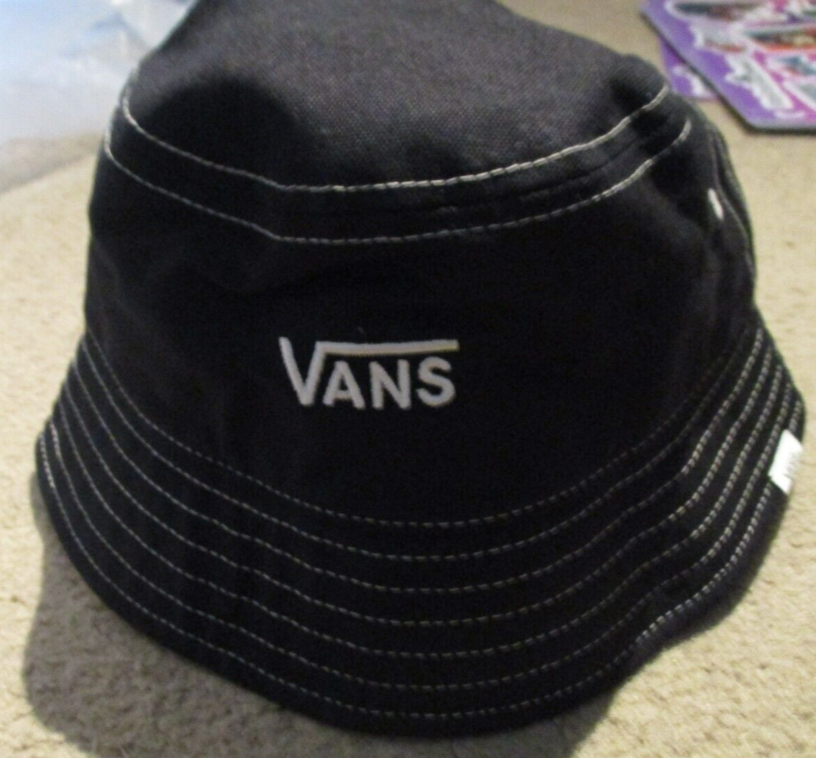 VANS WOMENS Hankley BUCKET HAT Black / Sandshell size M-L small medium floppy