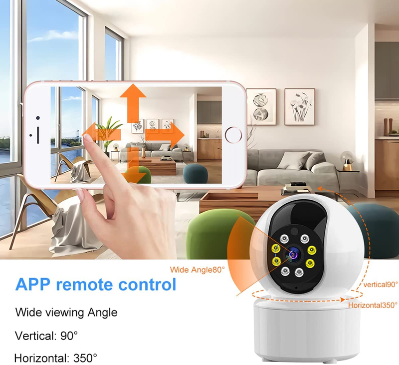 1080P HD Smart Home Security Wifi Camera with Human Motion Detection & Cloud Sto
