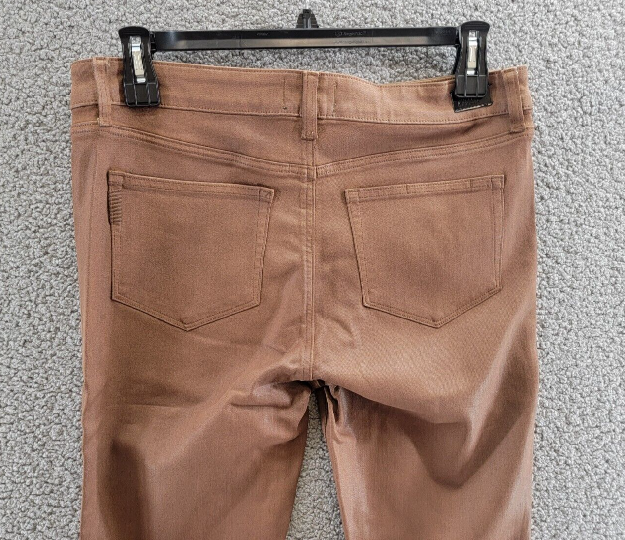PAIGE Hoxton Ankle Pants Women's 33 Cognac Zip Fly W/ Button Closure Belt Loops - Picture 9 of 19