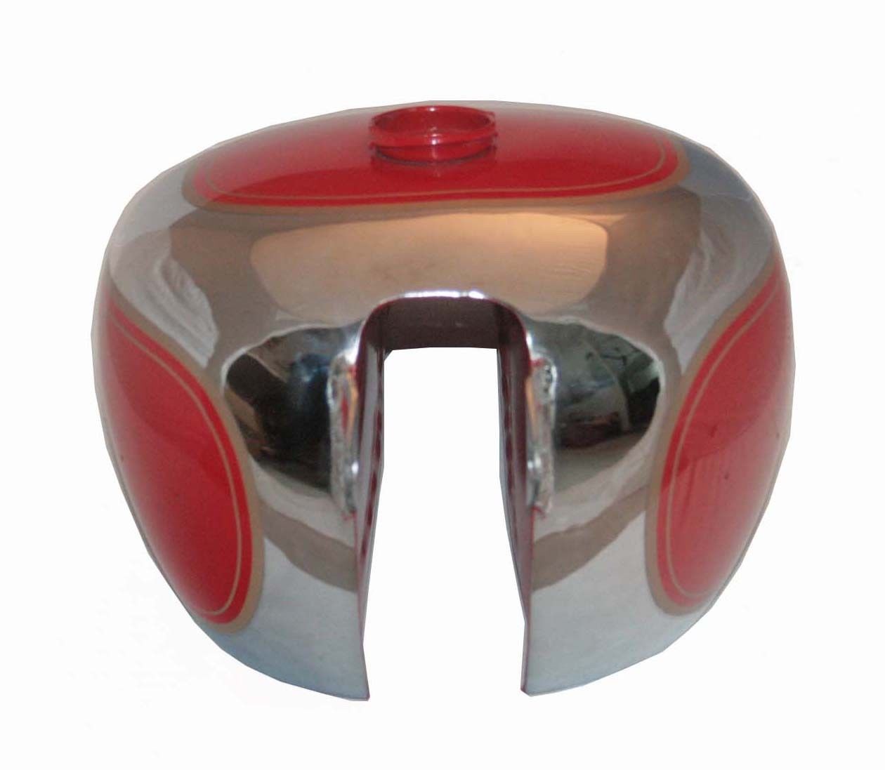 New 1950 BSA A7 Plunger Model Chrome Plated Red Painted Fuel Petrol Gas Tank  