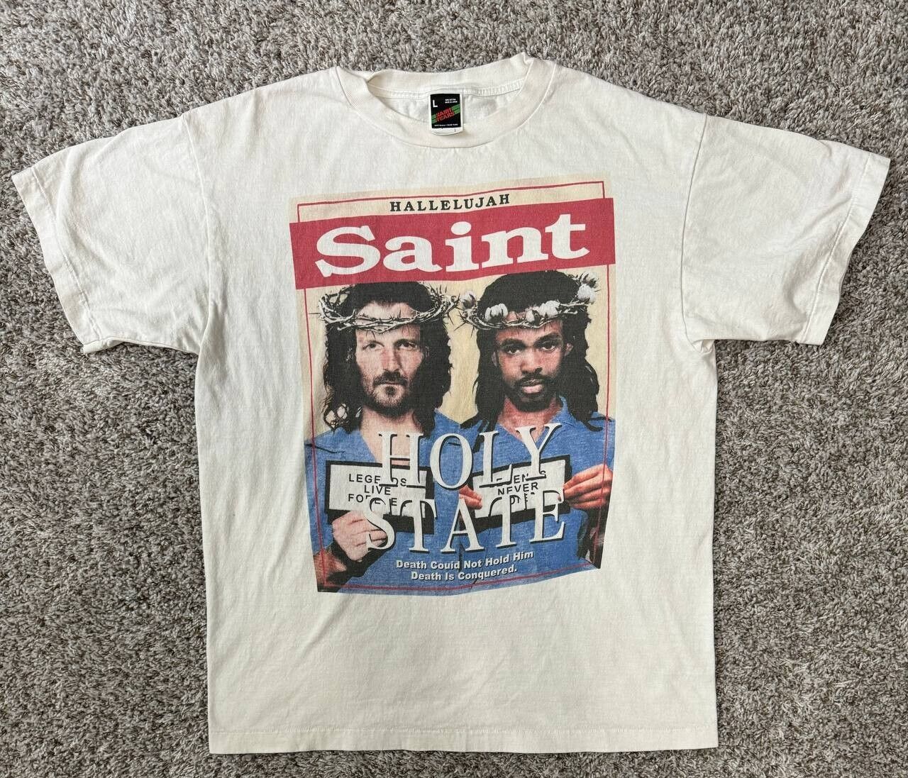 Saint Michael x Denim Tears Holy State Tee White Size L | eBay Saint Michael x Denim Tears Holy State Tee White Size L | eBay
