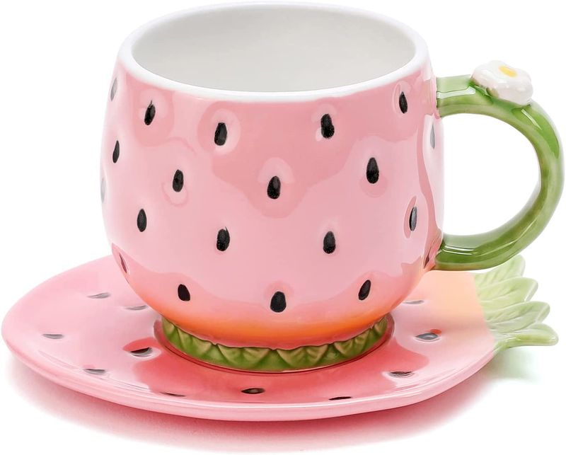 Cup And Saucer Coffee Mug Strawberry Coffee Cup With Saucer 