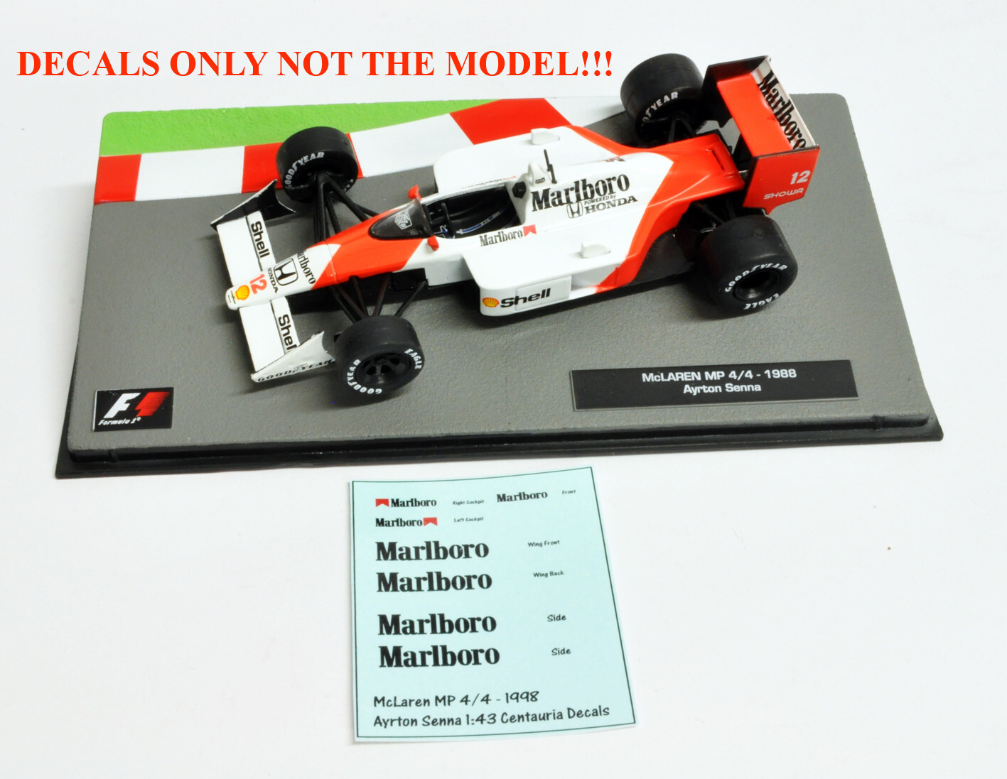 1/18 マクラーレン MP4/4 1988 A.セナ Marlboroロゴ 1/18 Ayrton