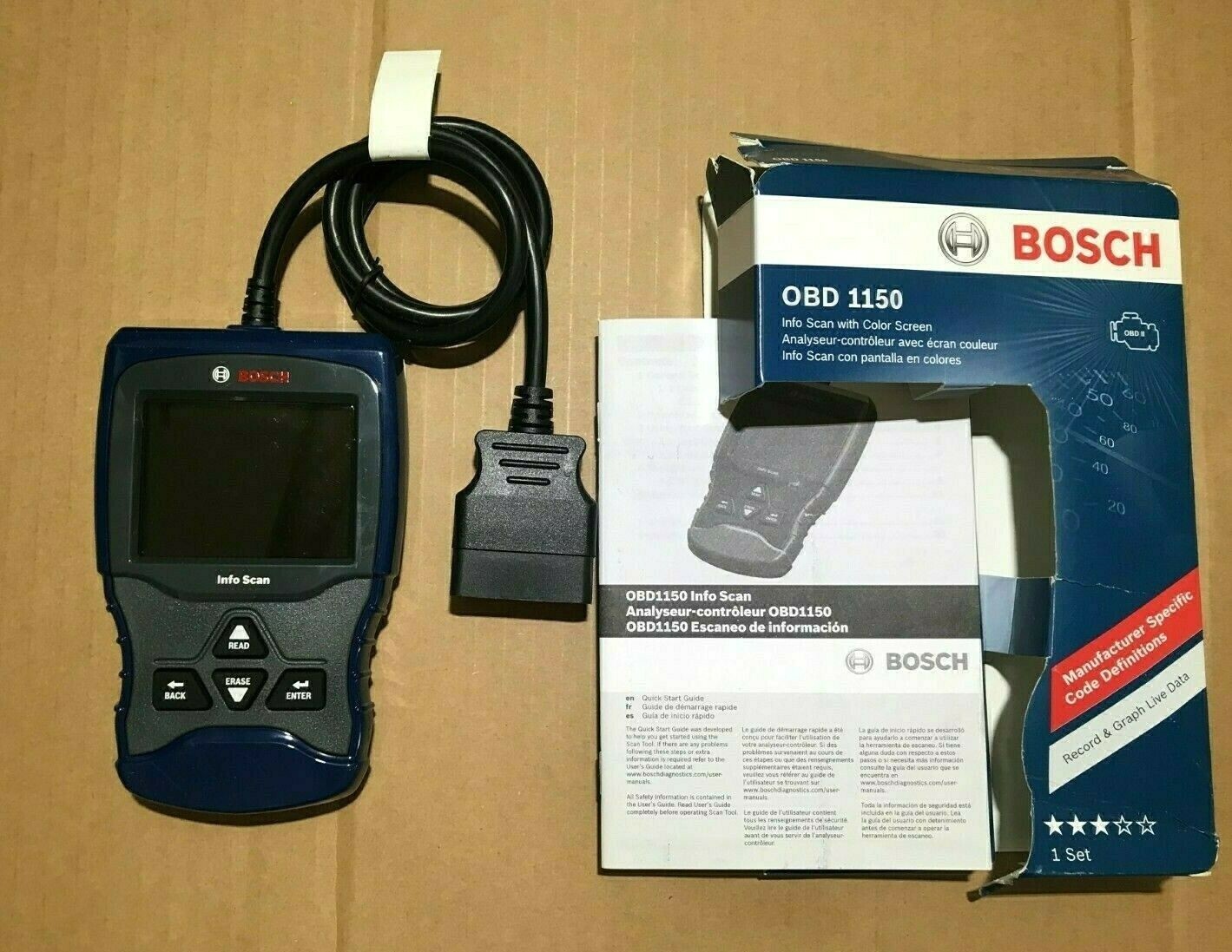 Bosch Obd Ii 1150 Info Scan Obd2 Can Eng Trans Abs Graph & Live Data