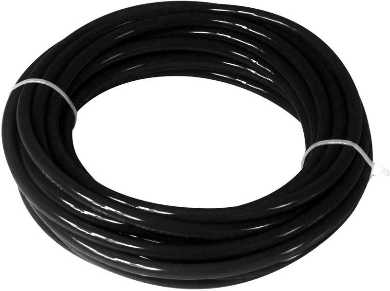 Pneumatic Tubing 6mm x 4mm PU Polyurethane Tube Air Hose Line ( Black 32.8ft)