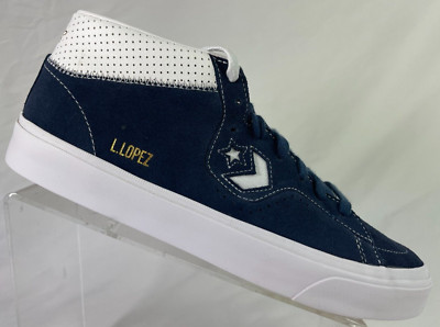 Converse Louie Lopez Pro Mid Suede Blue Navy White Men's 11 Sneakers A06235C