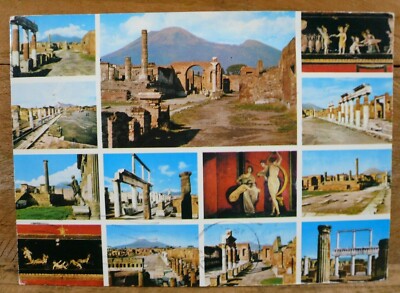 Pompei Province of Naples Campania Italy - Vintage 1960s Postcard 