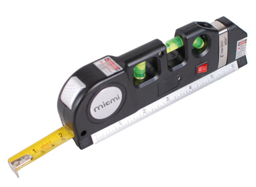 Laser Level Ruler, Multipurpose Vertical Horizon Measure Tape Aligner Laser line