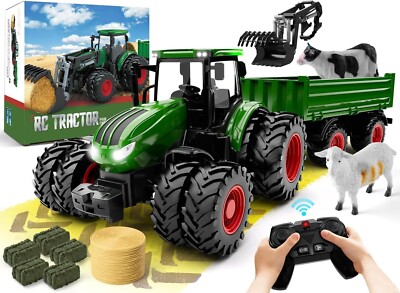Educational Remote Control Tractor Toy with Lights - Ideal for Toddlers 3-9