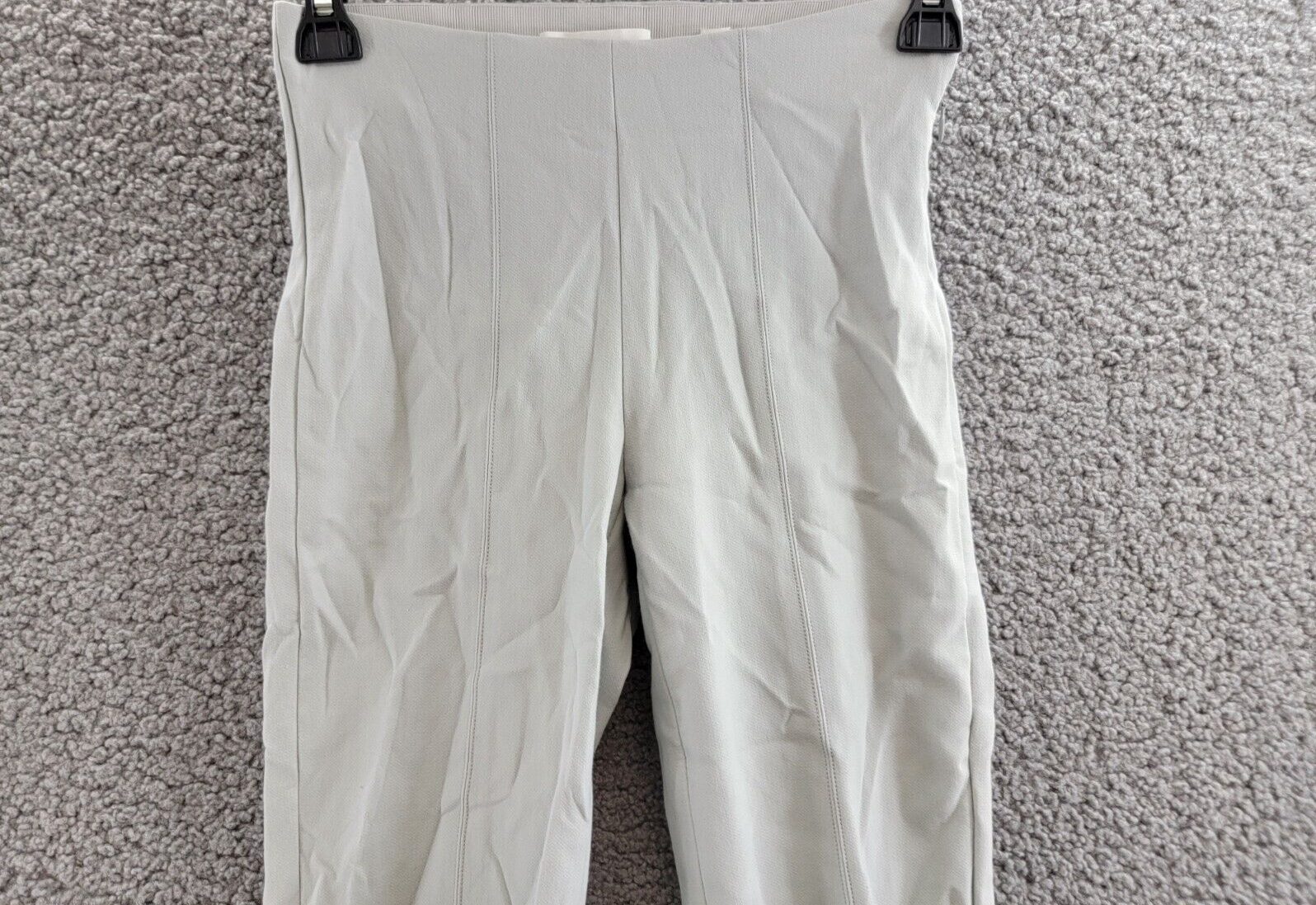 Vince High Waist Pants Women's XXS Mint Stone Solid Cuff Slit Side Zip Closure - Picture 3 of 19