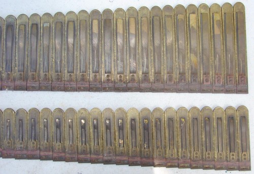 122 Brass Reeds from Kimball Pump Organ Antique Parts Repair Crafts Repurpose