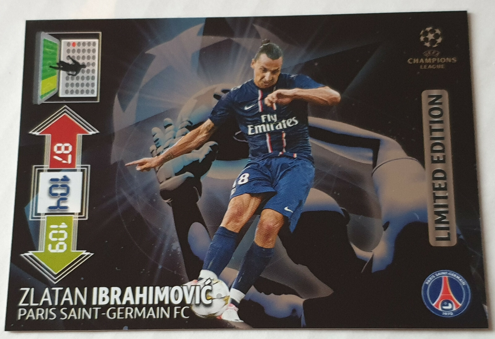 ZLATAN IBRAHIMOViC LIMITED EDITION Panini Adrenalyn XL