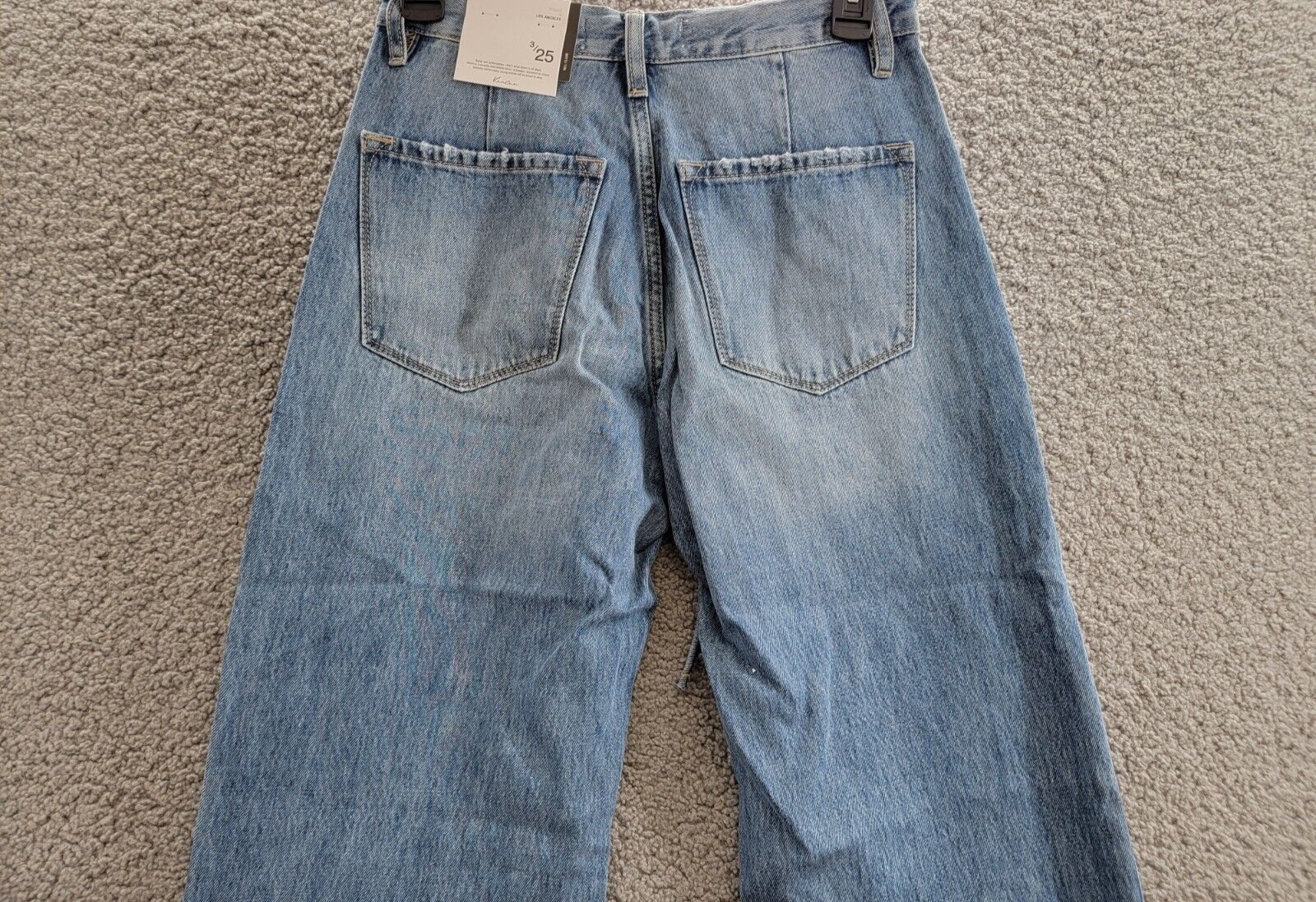 KanCan Hilo Ultra High Rise 90's Flare Jeans Women's 3/25 Medium Blue Button Zip - Picture 13 of 18