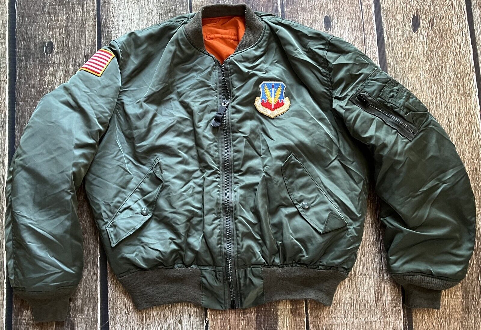 USAF AIR FORCE FLYERS MAN INTERMEDIATE MA-1 BOMBER JACKET USAF AIR FORCE FLYERS MAN INTERMEDIATE MA-1 BOMBER JACKET