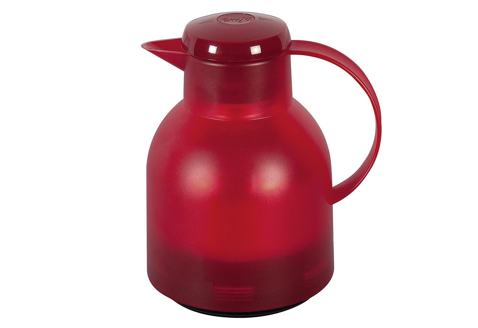 EMSA Isolierkanne Samba 1 l rot-transluzent Thermoskanne Kaffeekanne Teekanne