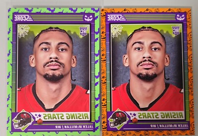   (2) 2024 Score-A-Treat JALEN McMILLAN #21 Green Bat & Orange Pumpkin NM  